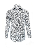 White Floral Slim Fit Shirt