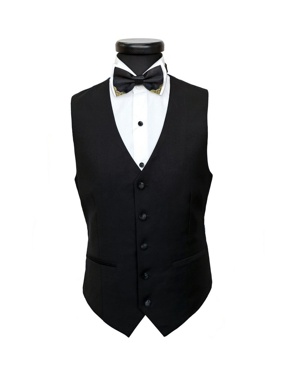 Black 3-Piece Tuxedo With Wide Shawl Lapel