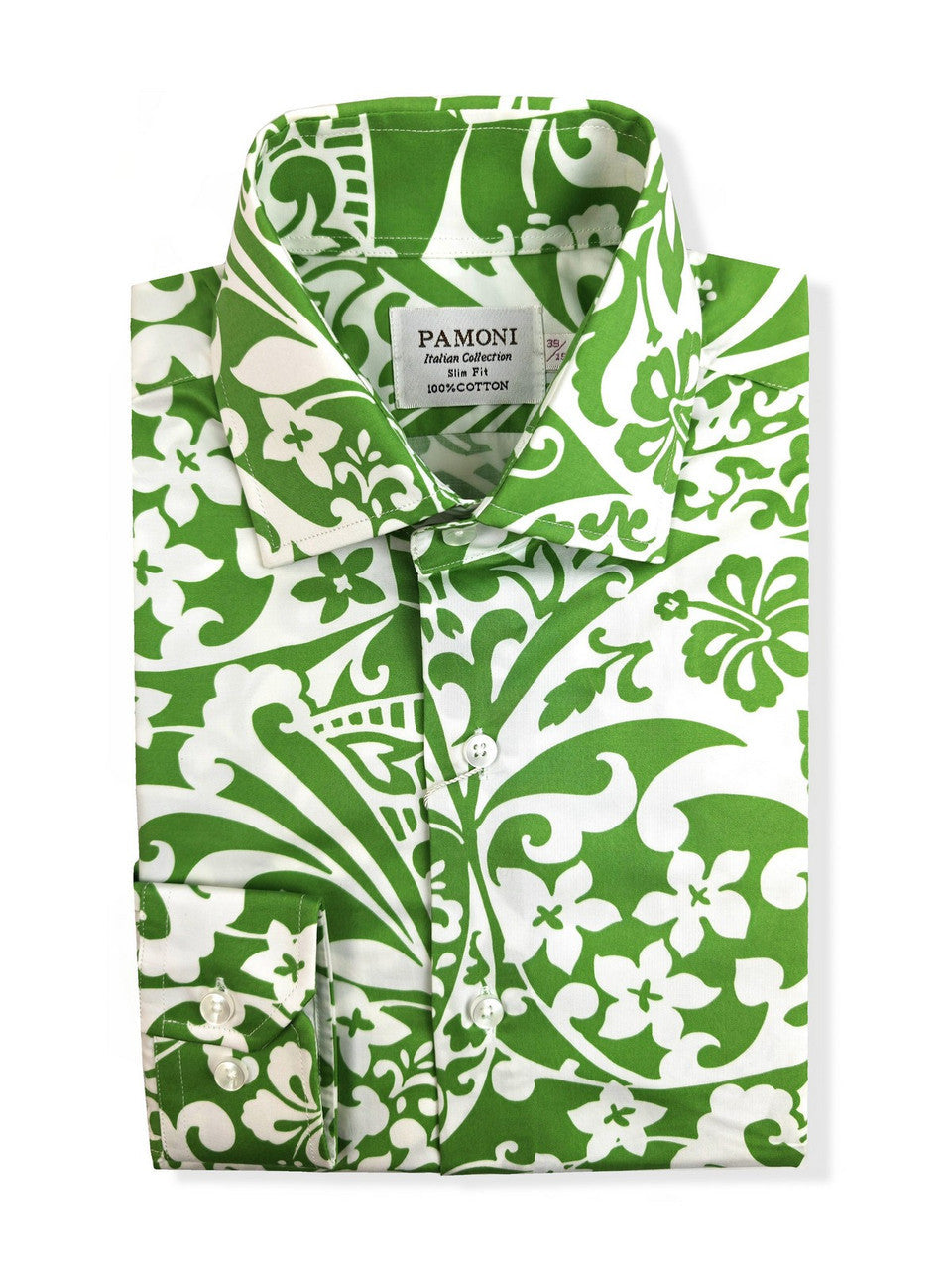 Lime Green Floral Shirt