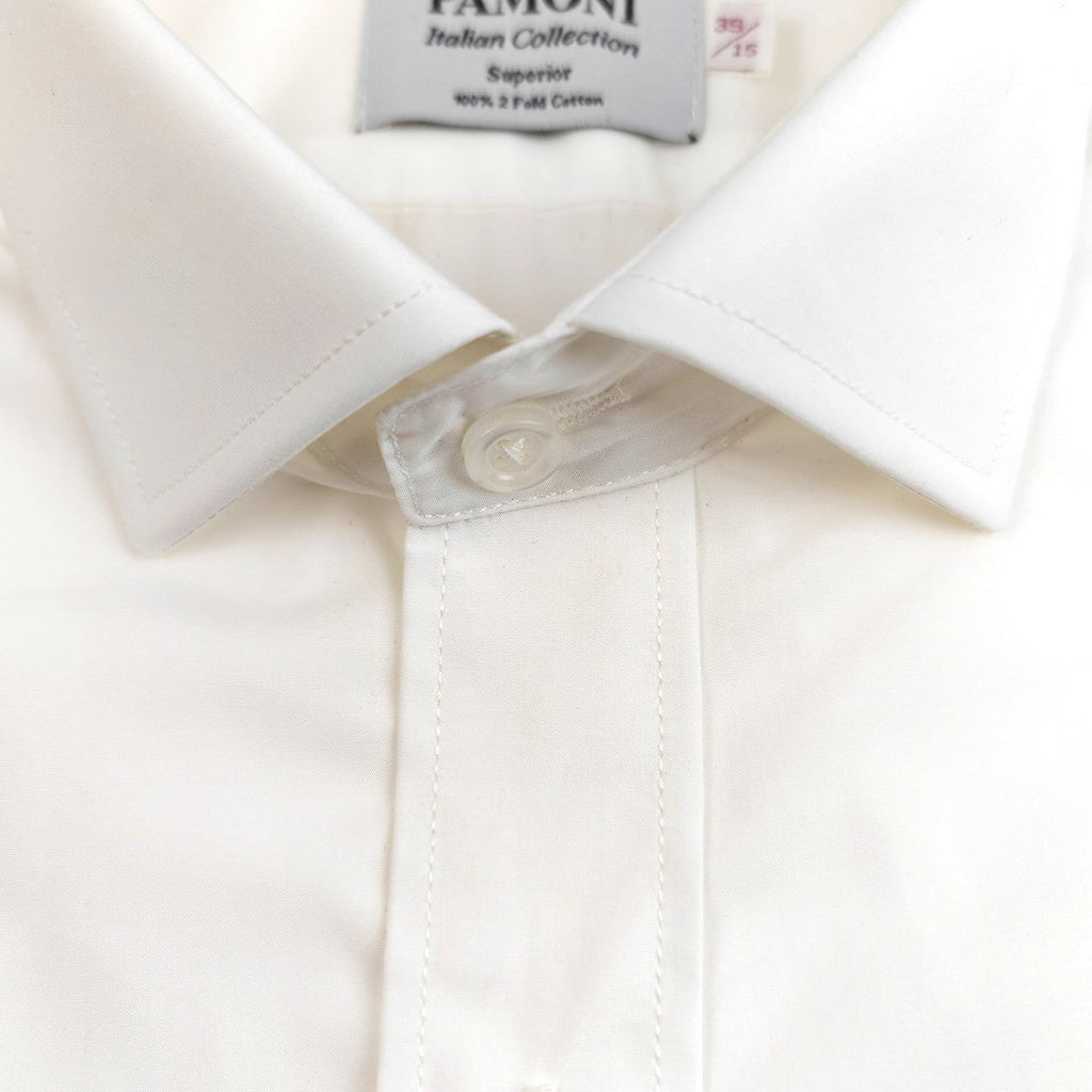 Plain White Slim Fit Shirt