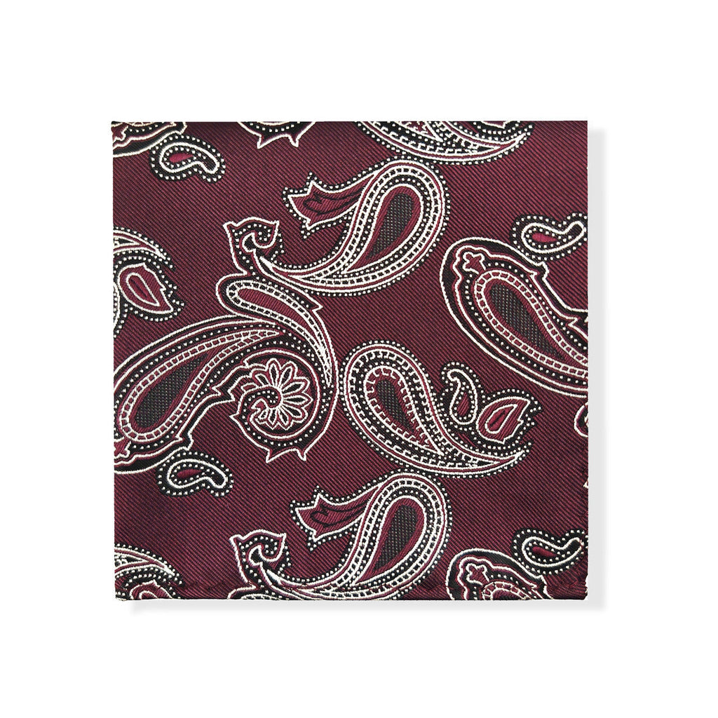 Purple Paisley Tie & Pocket Square Set