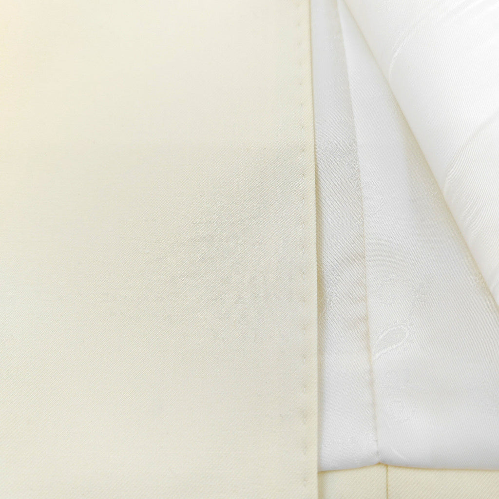 Ivory Double Breasted Suit with Gold Button