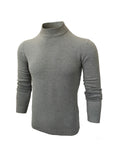 Grey High Neck Slim Fit Jumper