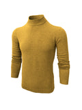 Mustard High Neck Slim Fit Jumper