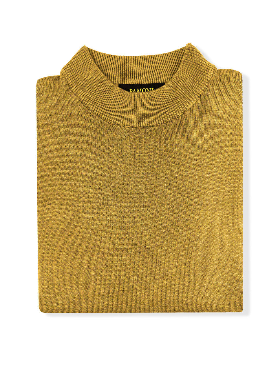 Mustard High Neck Slim Fit Jumper