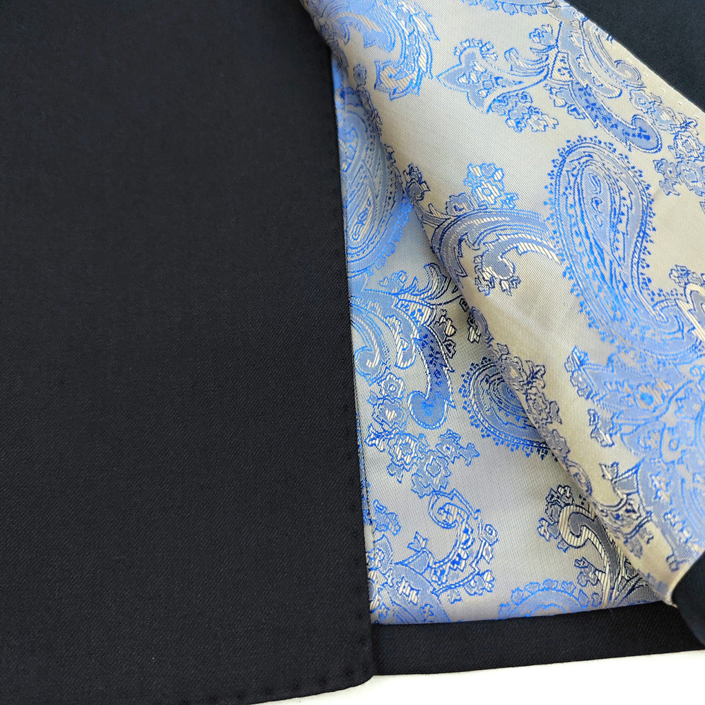 Dark Navy Double Breasted Suit with Gold Button