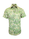Green Nature-Inspired Design Short Sleeves Shirt