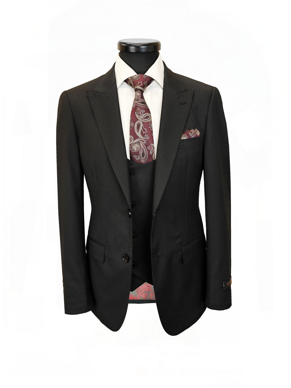 Men's 3-Piece Black Slim Fit Suit