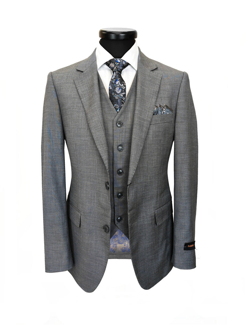 Grey Slim Fit 3-Piece Suit