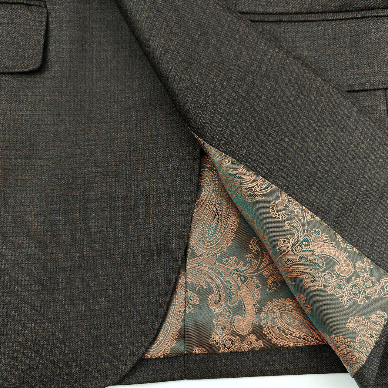 Brown 3-Piece Wool Blend Suit