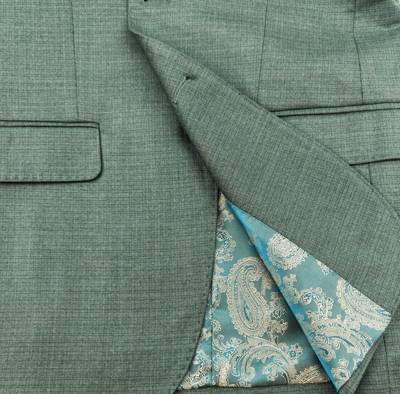 Men’s Sage Green 3-Piece Slim Fit Suit