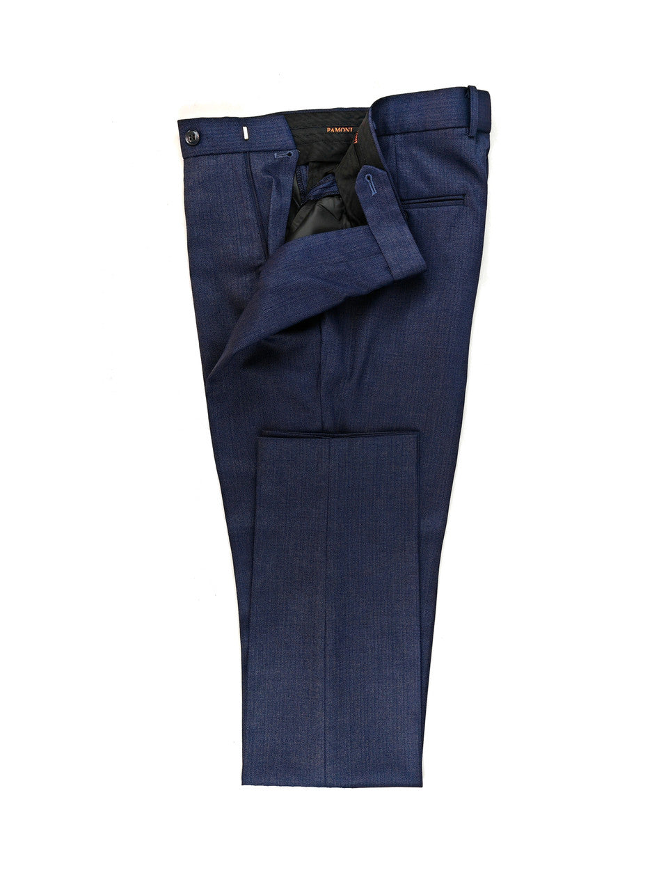 Men's Navy Birdseye Double-Breasted Suit With Gold-Tone Buttons
