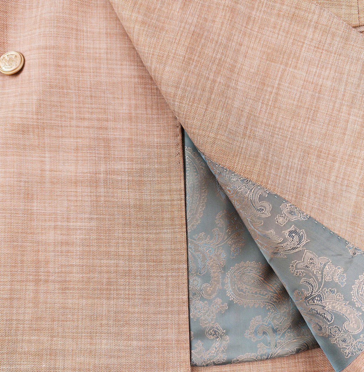 Light Salmon Slim Fit Double-Breasted Suit