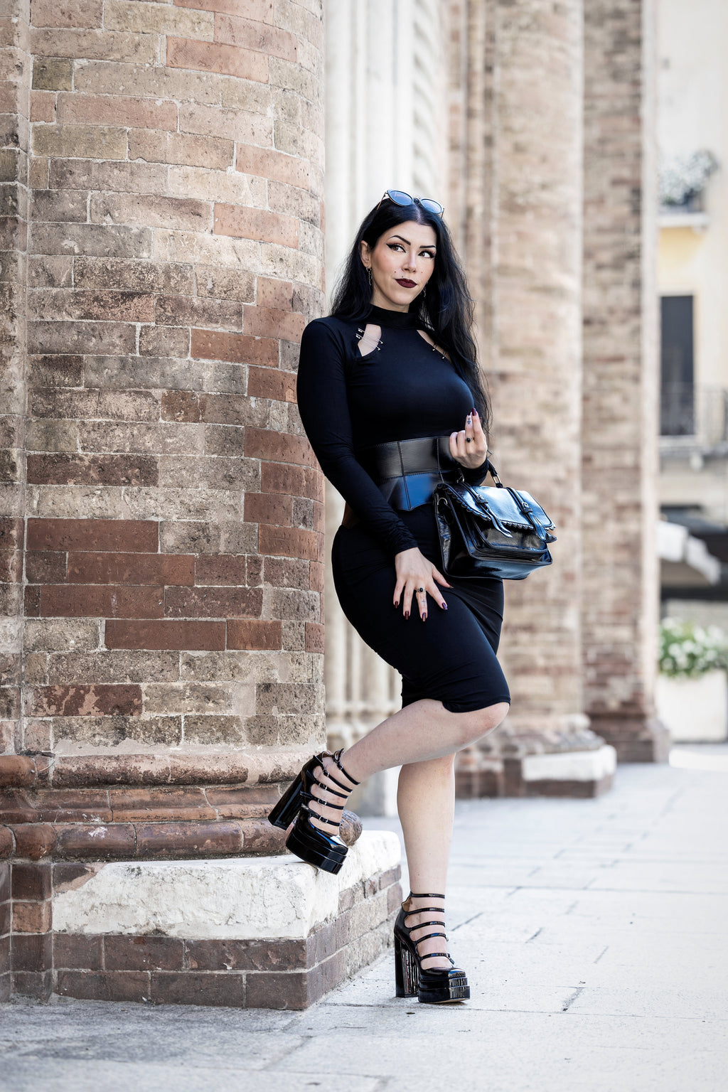 Necessary Evil Nyx Goth Midi Dress
