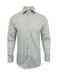 Green Palm Print Slim Fit Shirt