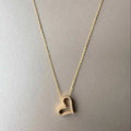 Viviana Luxe 18k Gold Plated Heart Necklace