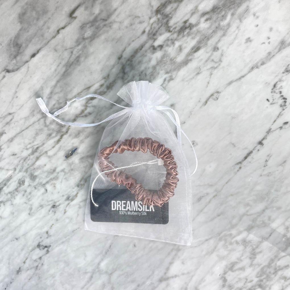 Bronze Silk Scrunchie - Skinny