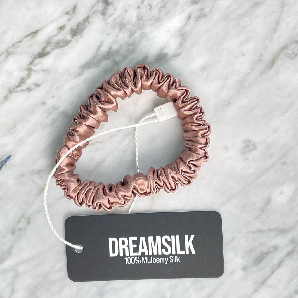 Bronze Silk Scrunchie - Skinny