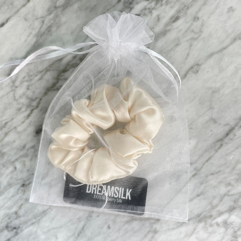 Champagne Silk Scrunchie - Regular