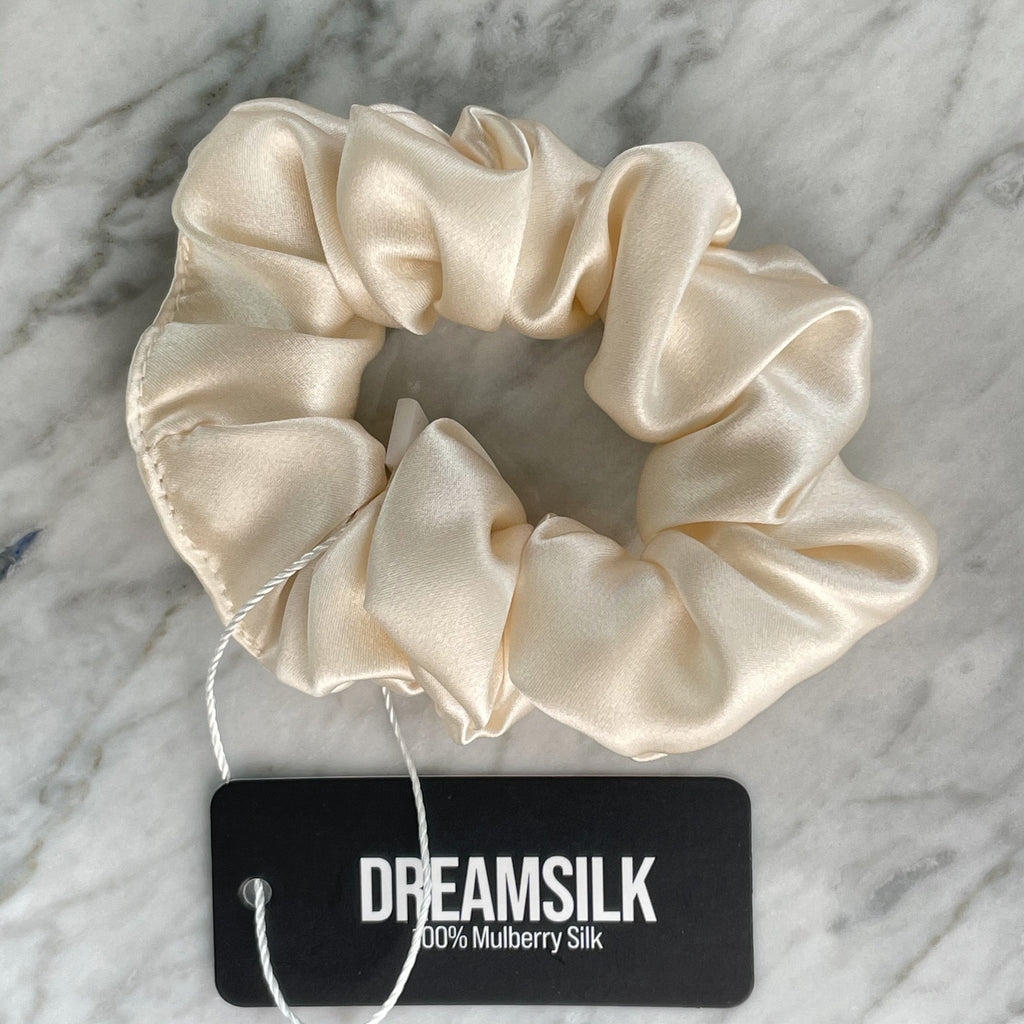 Champagne Silk Scrunchie - Regular