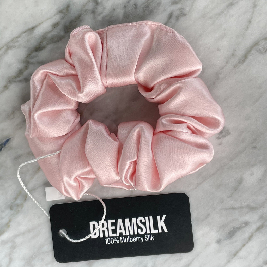 Pink Silk Scrunchie - Regular