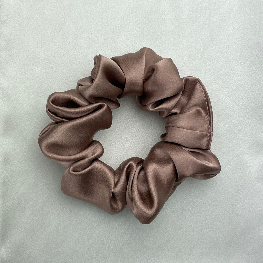 Bronze Silk Scrunchie - Regular