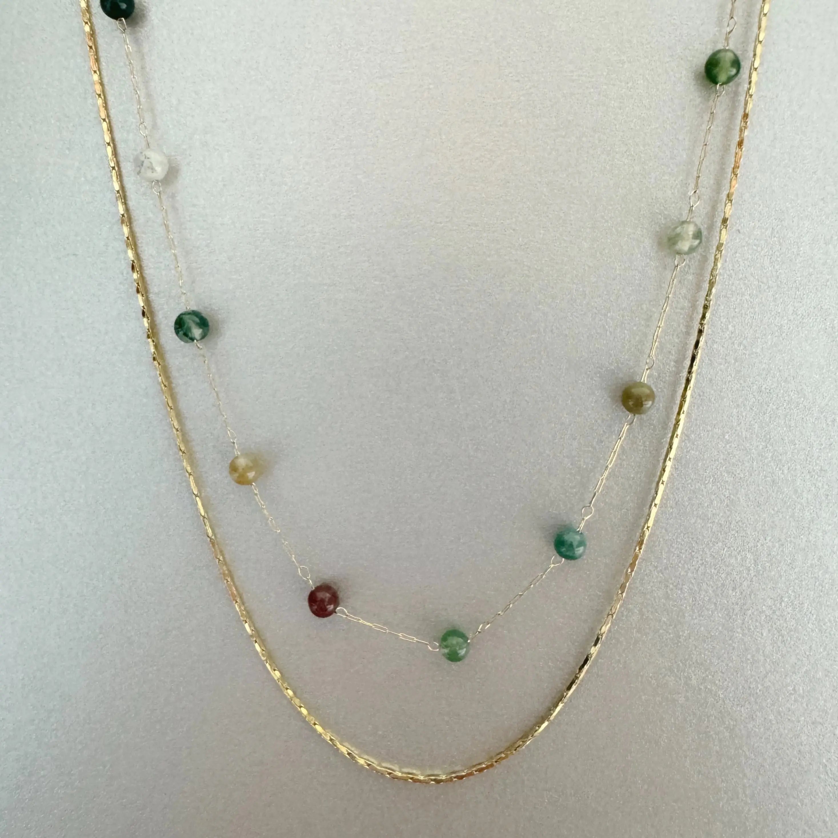 Keira Luxe 18k Gold Plated Beaded Necklace
