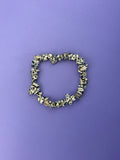 Dalmatian jasper - Crystal chip bracelet