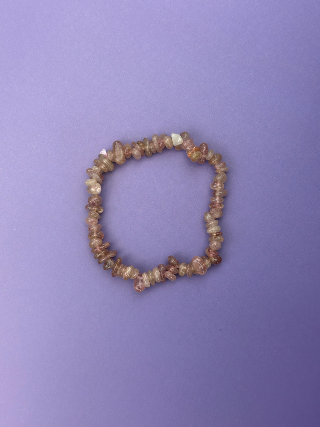 Strawberry quartz - Crystal chip bracelet