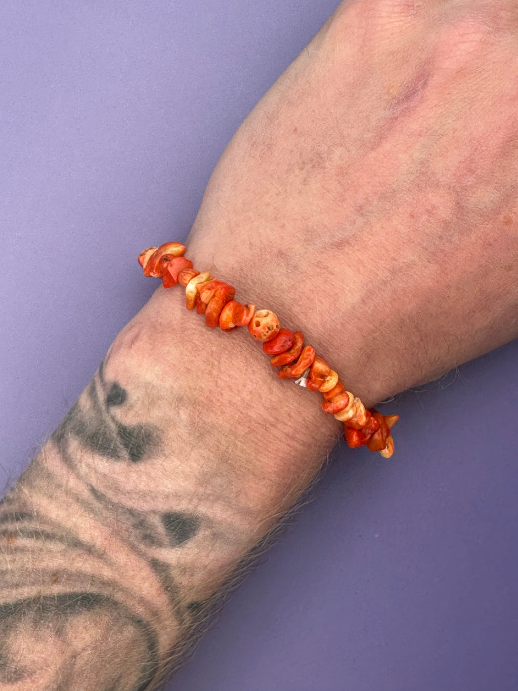 Coralite - Crystal chip bracelet