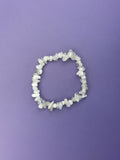 Rainbow moonstone - Crystal chip bracelet