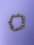 Unakite - Crystal chip bracelet