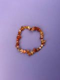 Carnelian - Crystal chip bracelet
