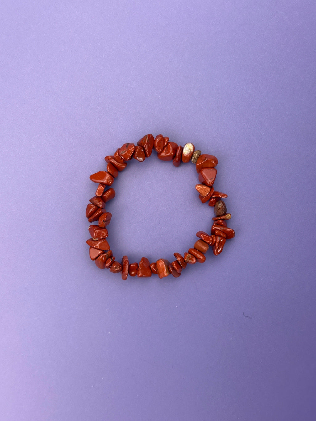 Red jasper - Crystal chip bracelet
