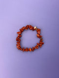 Red jasper - Crystal chip bracelet