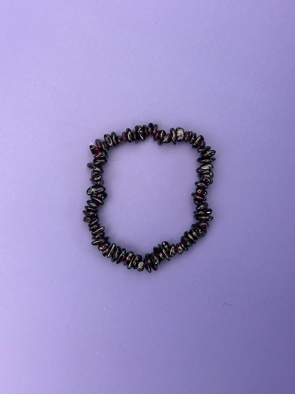 Ruby garnet - Crystal chip bracelet