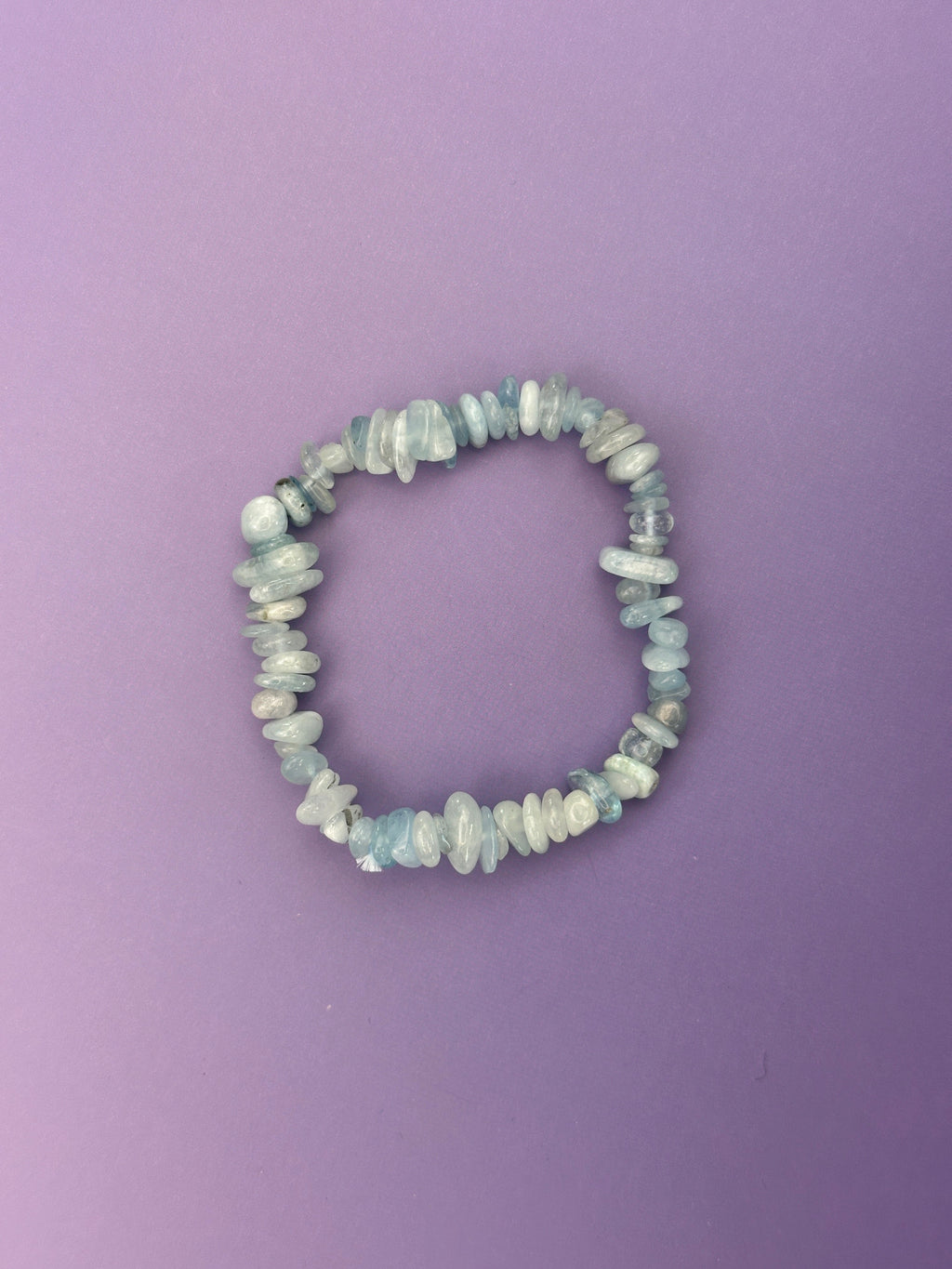 Aquamarine - Crystal chip bracelet