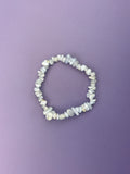 Blue lace agate - Crystal chip bracelet