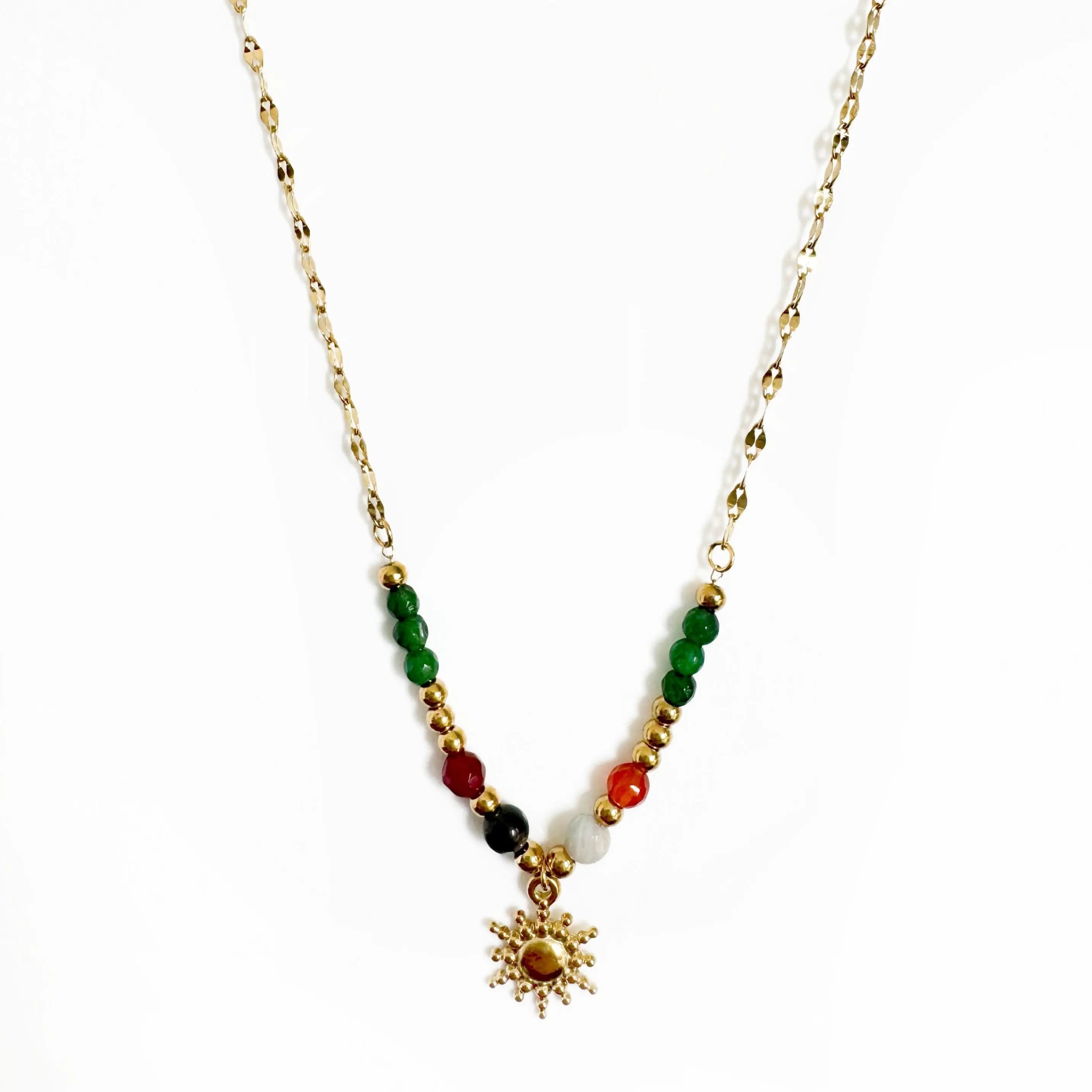 Pippa Luxe 18k Gold Plated Beaded Boho Necklace