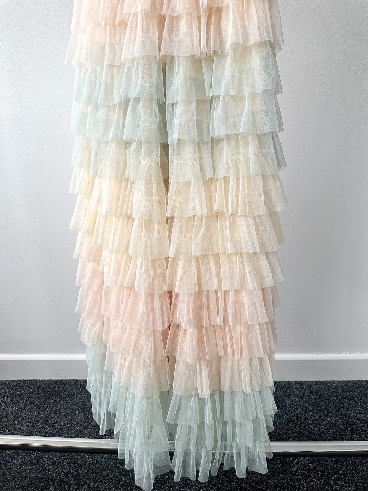 Amy Jane London Iris Dusty Corset Bodice Ruffle Tulle Layered Fairytale Gown