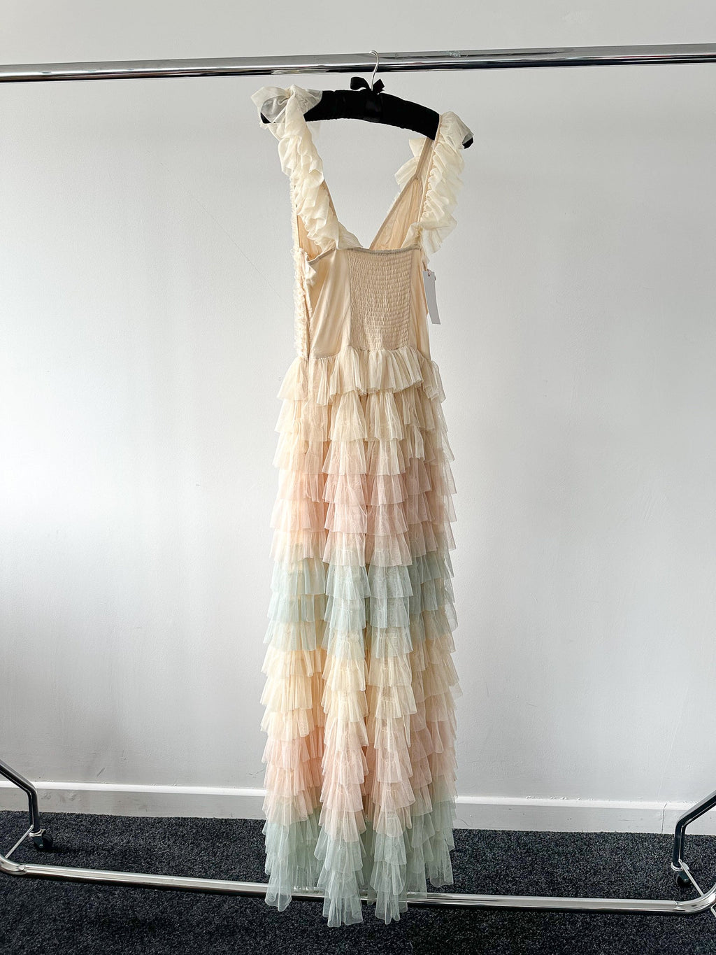 Amy Jane London Iris Dusty Corset Bodice Ruffle Tulle Layered Fairytale Gown