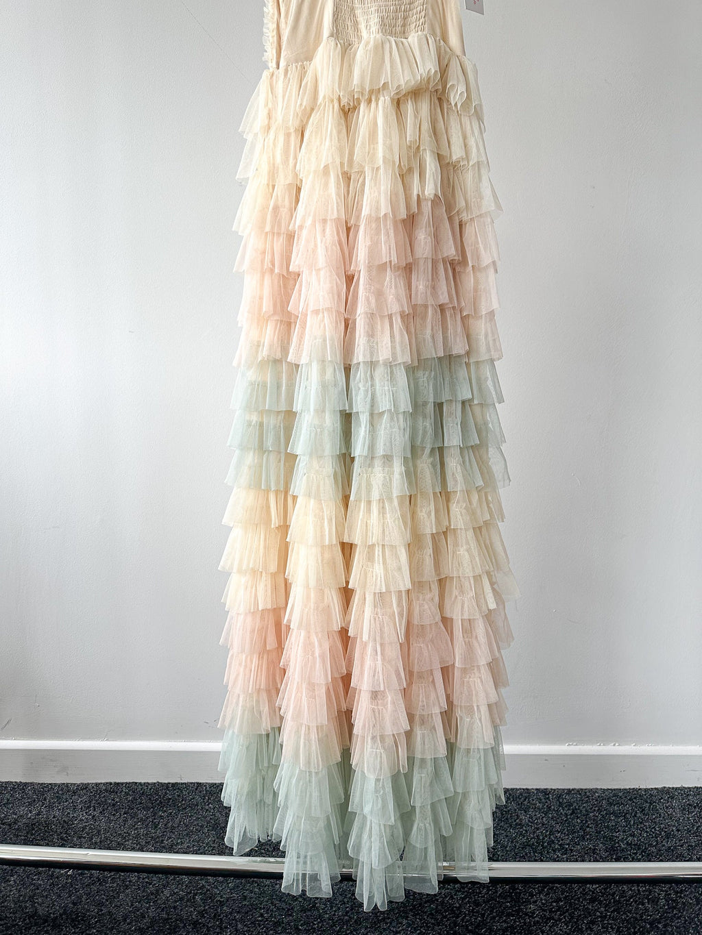 Amy Jane London Iris Dusty Corset Bodice Ruffle Tulle Layered Fairytale Gown
