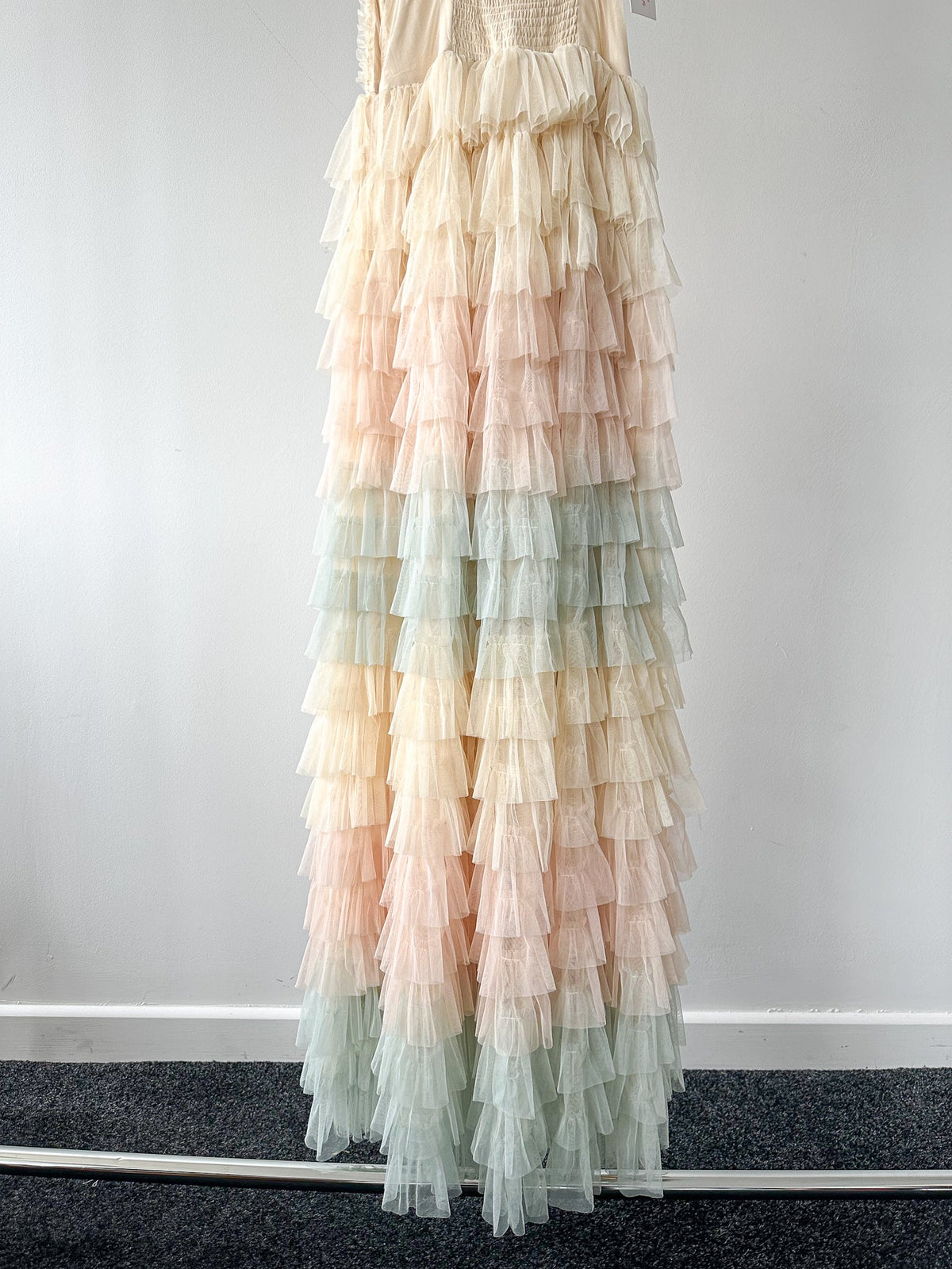 Amy Jane London Iris Dusty Corset Bodice Ruffle Tulle Layered Fairytale Gown