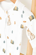 Cozy Easter Bunny Bamboo & Organic Cotton Zip Sleepsuit One Piece