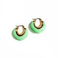 Lola Luxe 18k Mint Enamel Hoops