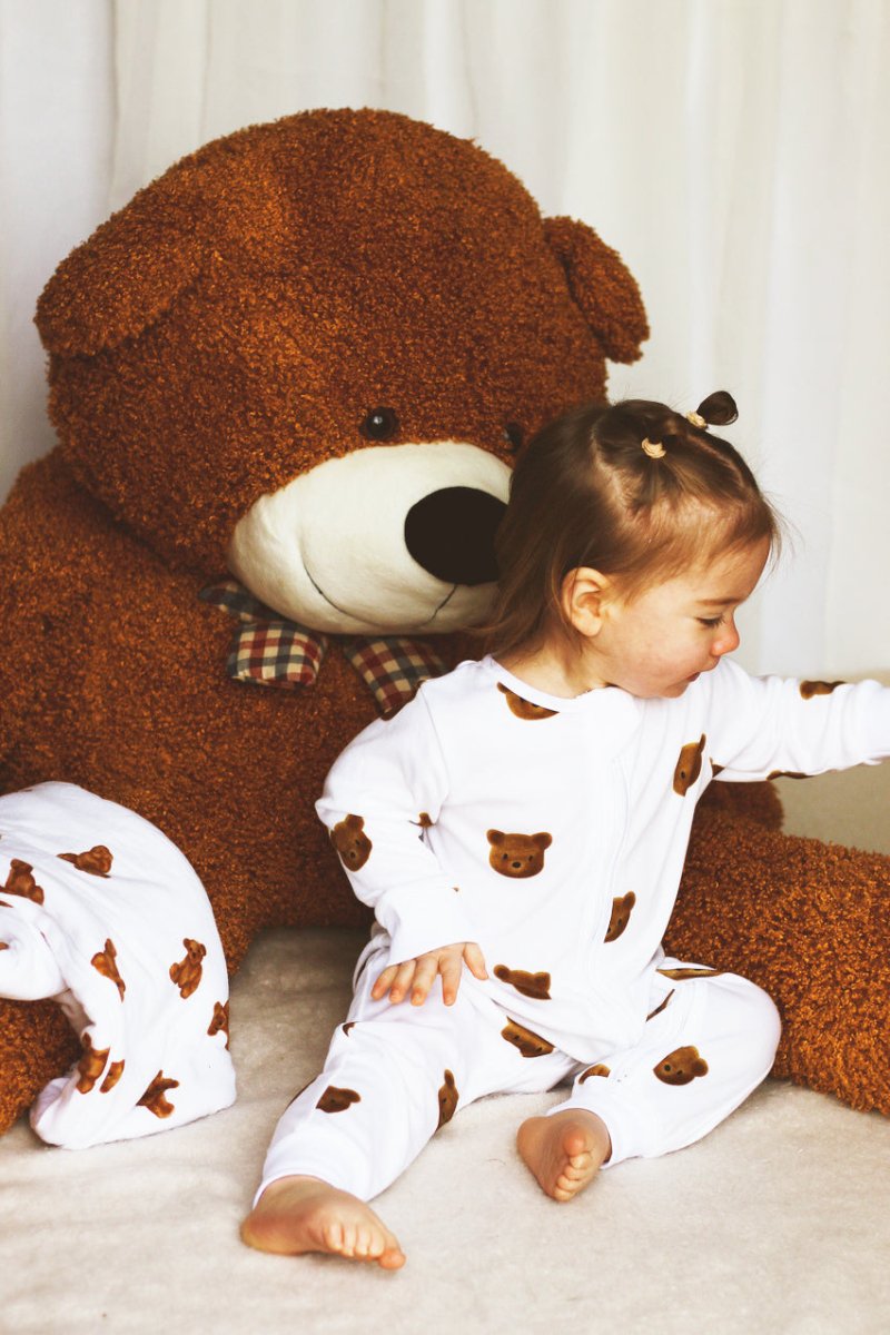 Dreamy Bear Bamboo & Organic Cotton Zip Sleepsuit One Piece