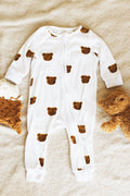 Dreamy Bear Bamboo & Organic Cotton Zip Sleepsuit One Piece
