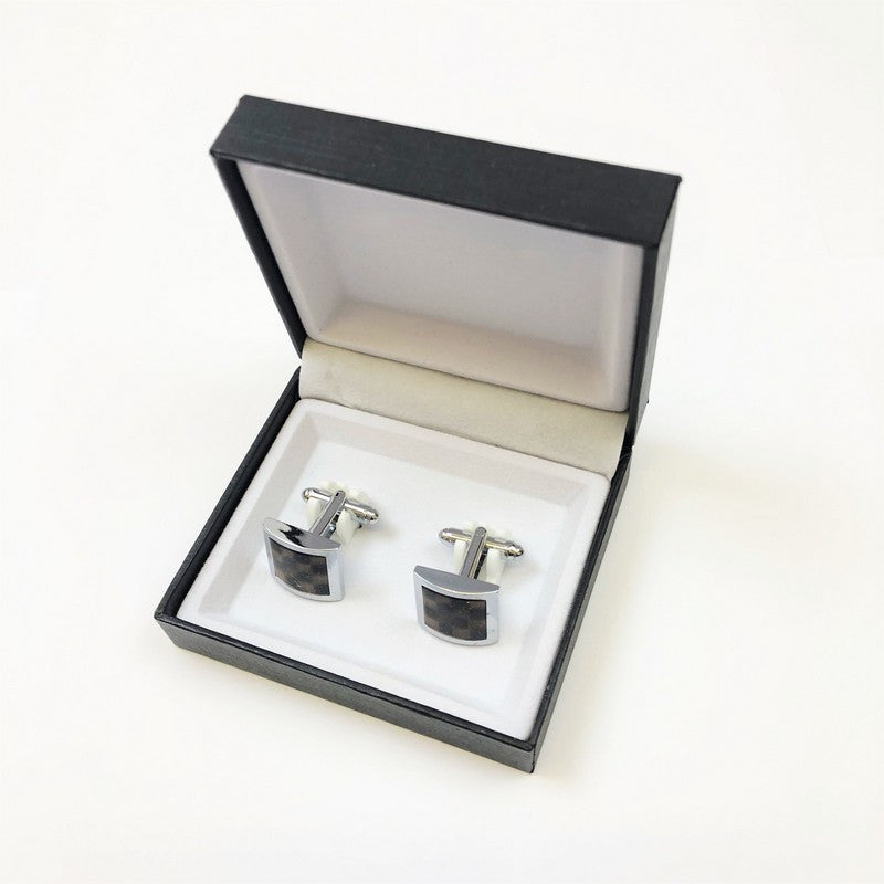 Black & Brown Chequered Cufflinks
