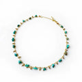 Sirana Green and Turquoise Beaded Choker Necklace