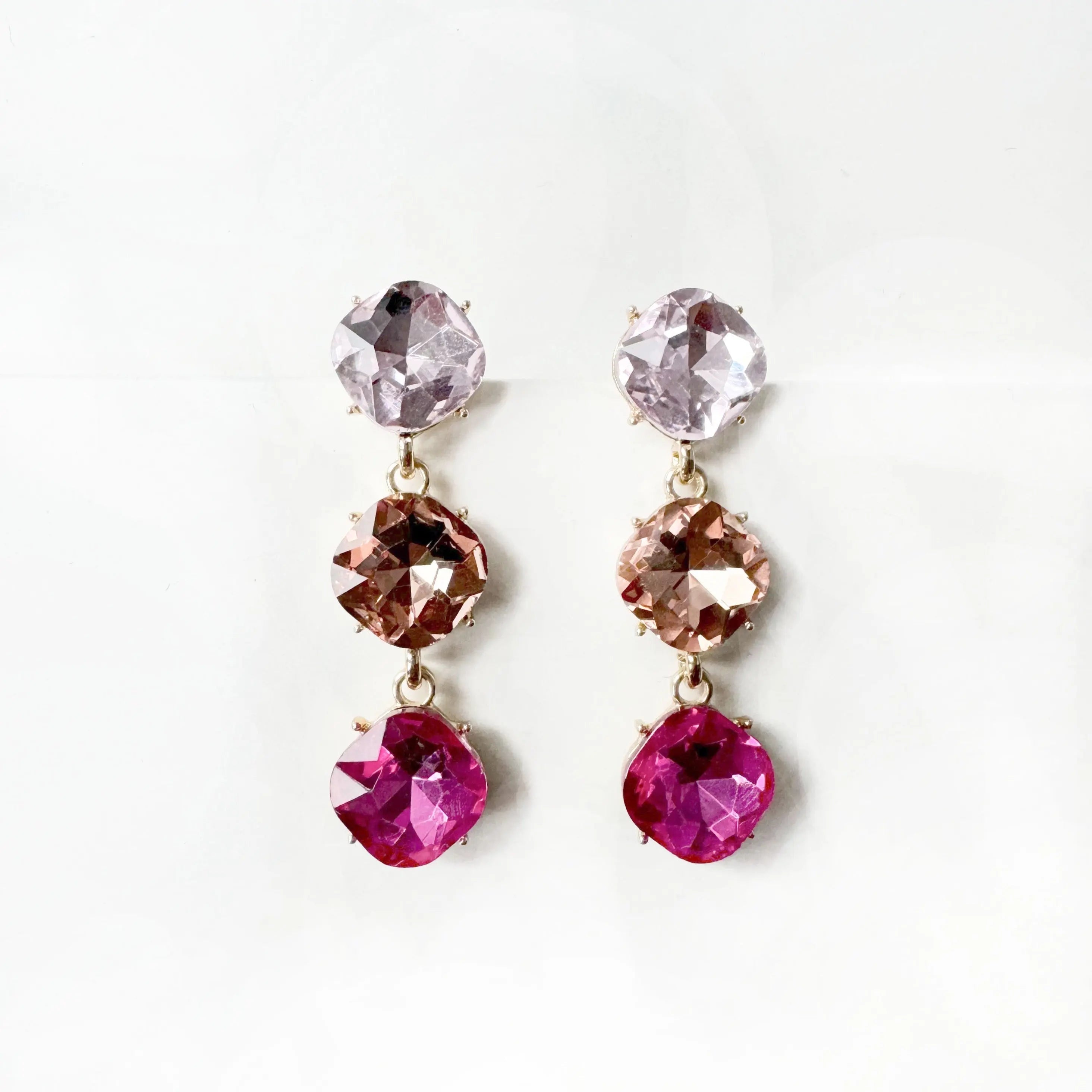 Cassiana Statement Blush Jewel Earrings